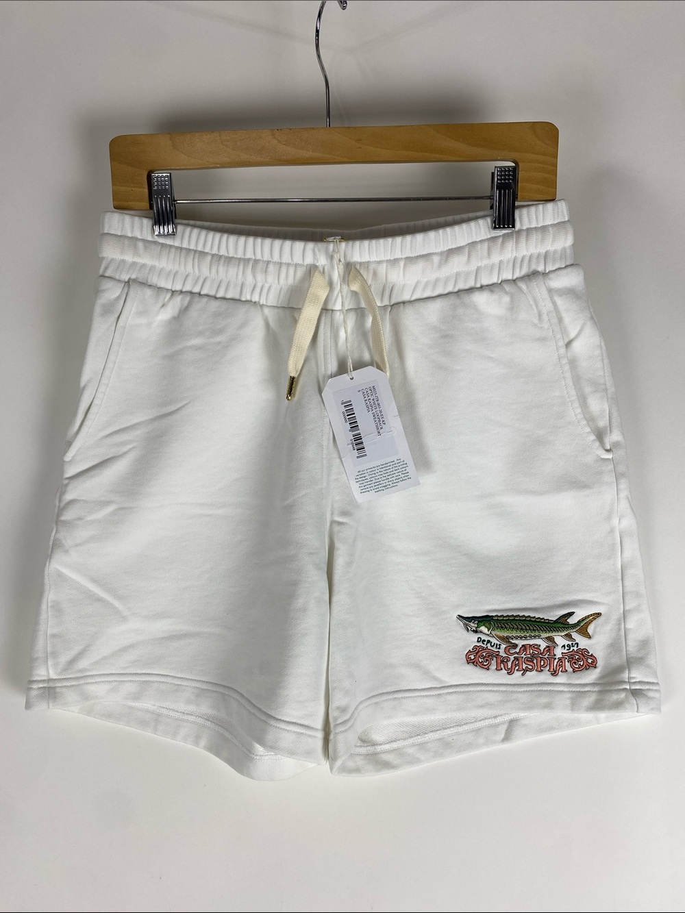 Casablanca Optic Whete Loop Loopback Casa Kaspia Sweat Shorts Men’s Size Small